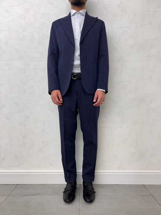 abito monopetto gessato